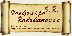Vaskrsija Radokanović vizit kartica